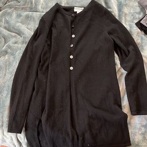 Long sleeve black cardigan. Charter club, 100% cashmere.